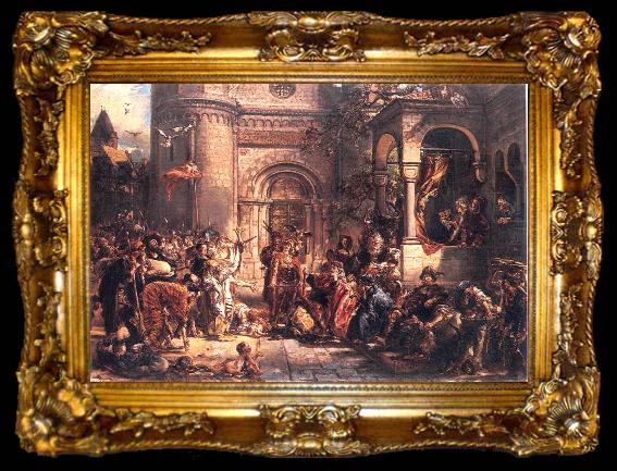 framed  Jan Matejko Reception of the Jews A.D. 1096., ta009-2
